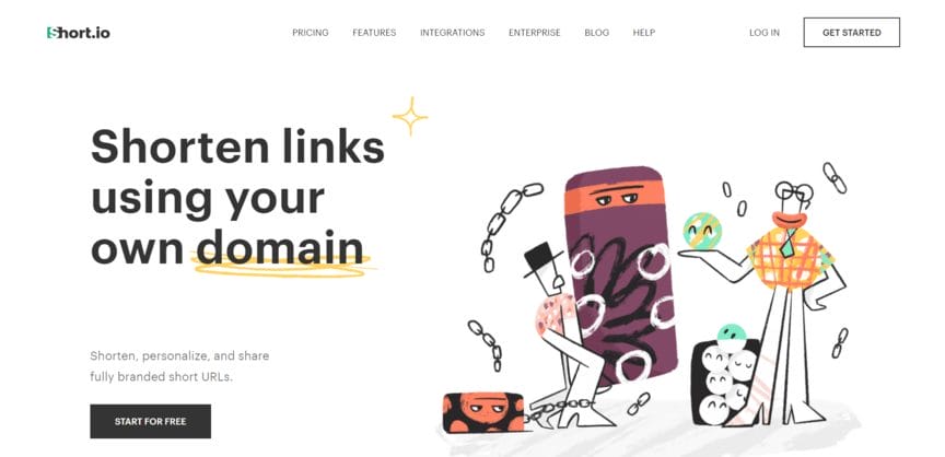 a homepage for Short.io