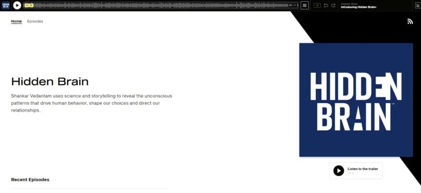 Hidden Brain is one of the best marketing podcasts