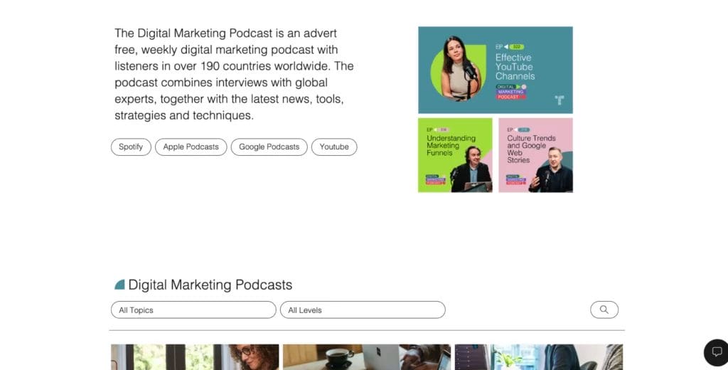 The Digital Marketing Podcast is one of the best marketing podcasts