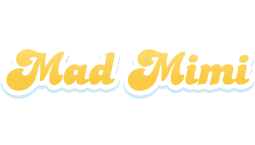 Mad Mimin keltainen ja valkoinen logo mustalla pohjalla.