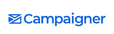 sininen Campaigner-logo valkoisella pohjalla.