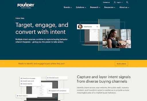 Screenshot of Foundry Intent software website