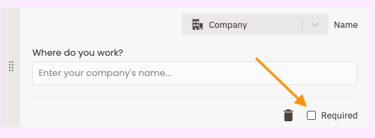 Nutshell contact form example adding company name field screenshot