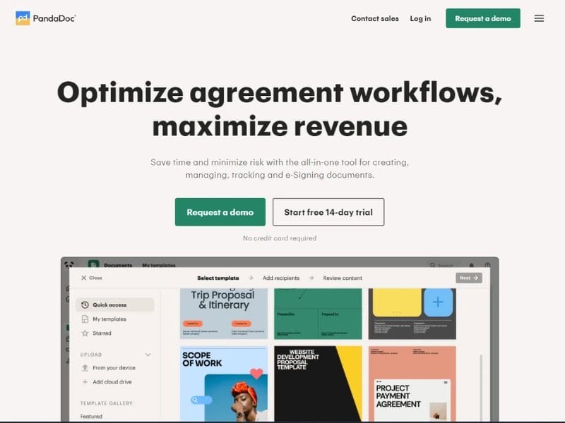 PandaDoc proposal software image