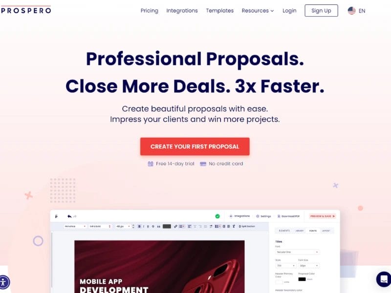Prospero proposal software image
