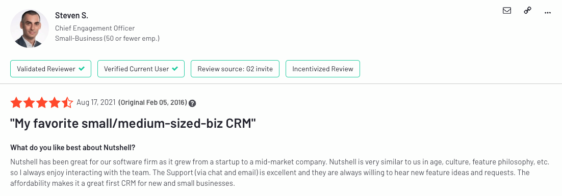 ein Bericht von Steven S., dem Chief Engagement Officer eines kleinen Unternehmens