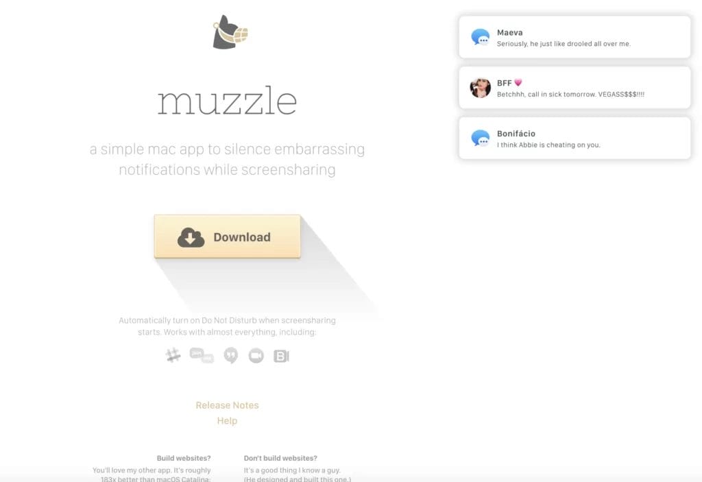 Muzzle landing page example