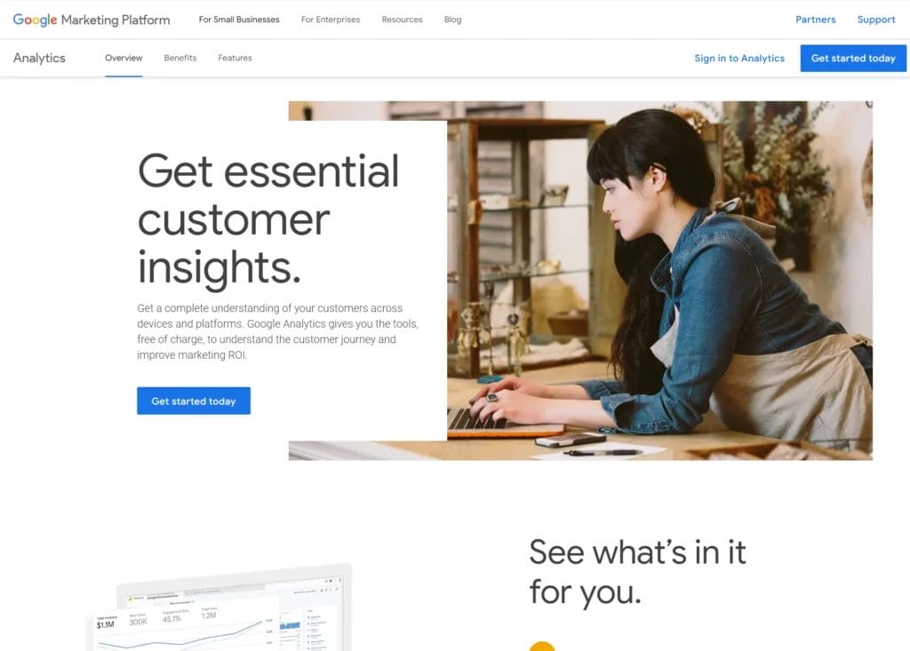 Google Analytics software for startups