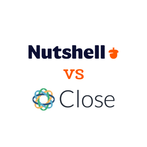 un logotipo Nutshell vs Close sobre fondo blanco
