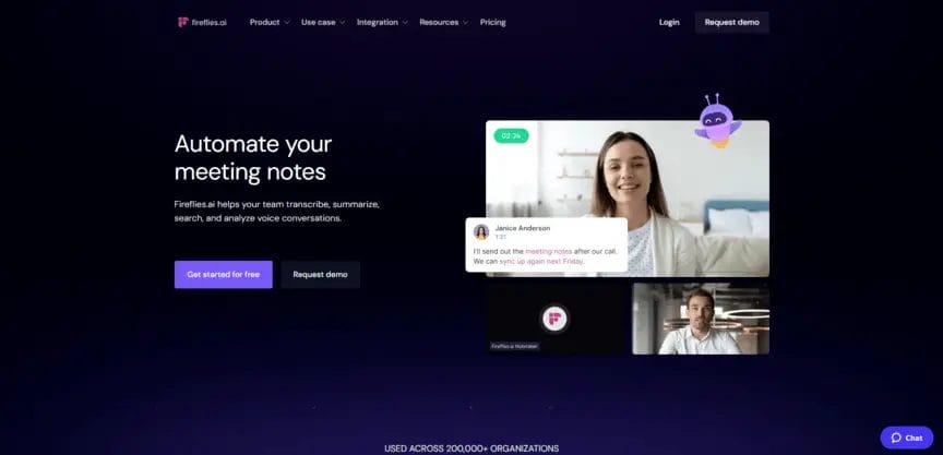Screenshot of Fireflies.ai, one of the best transcription apps