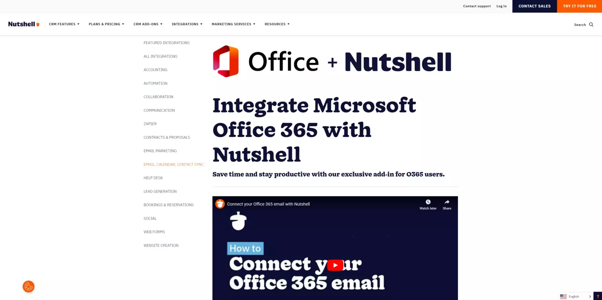 Microsoft Office and Nutshell integration
