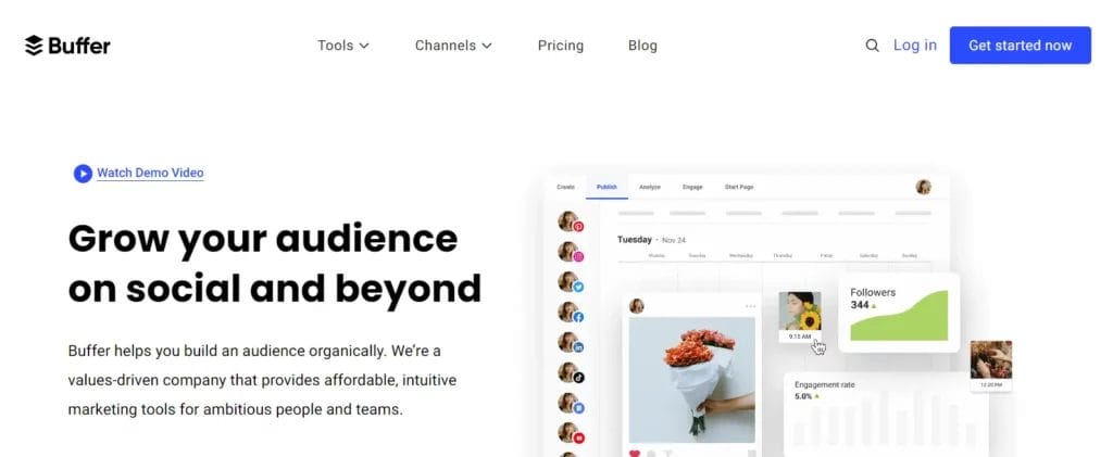 Homepage for Buffer SMB software
