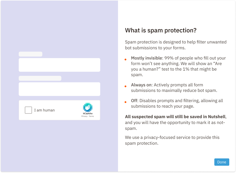 Definition of spam protection.