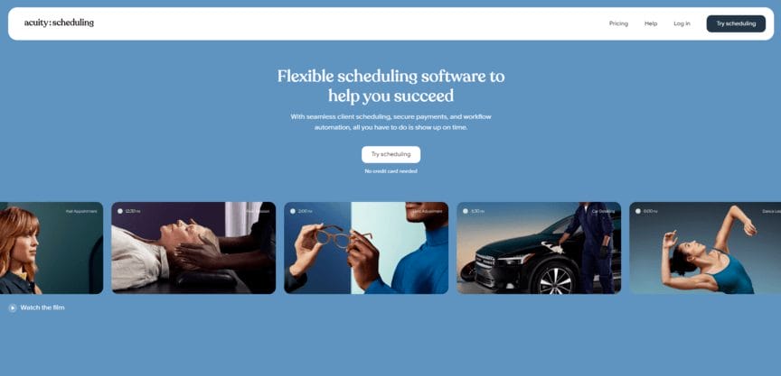 Acuitys webbplats för mötesplanering