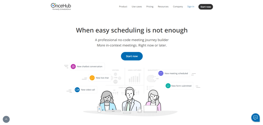 OnceHub meeting scheduler website