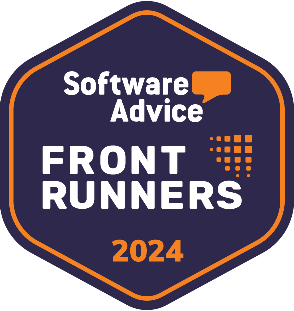 Nutshell Software Advice Front Runners badge for 2024