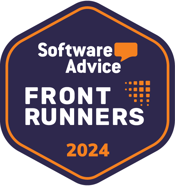 Nutshell Software Advice Front Runners badge for 2024