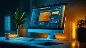 a computer screen showing a simple path of how a visitor clicks through a website