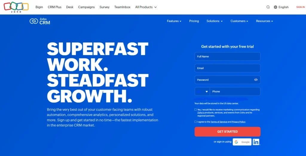 zoho crm monday.com alternative