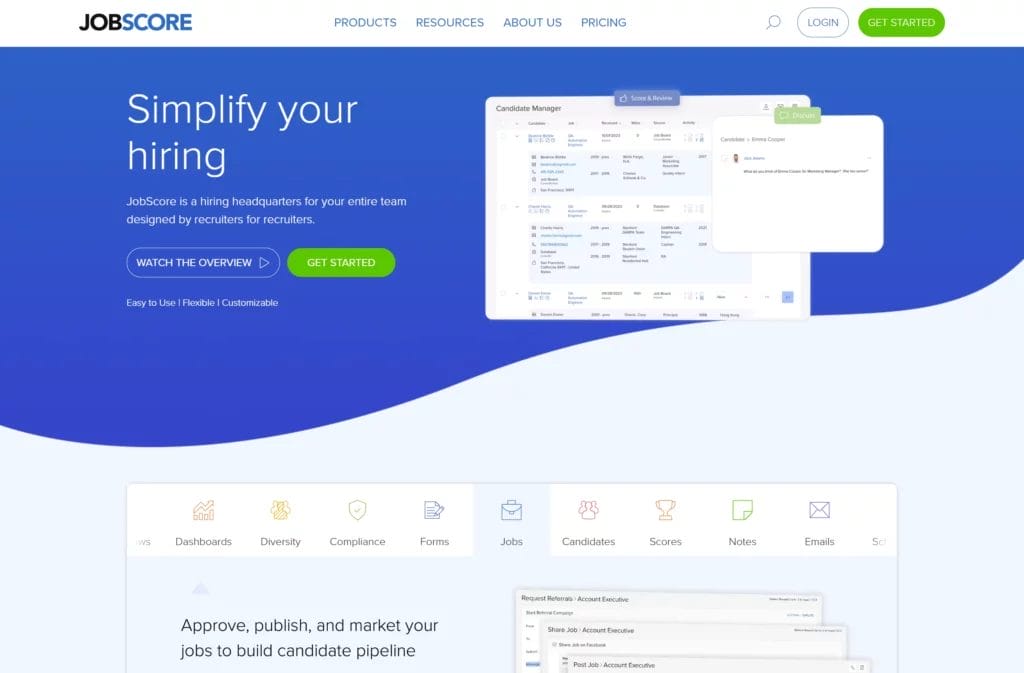 JobScore is one of the best applicant tracking systems