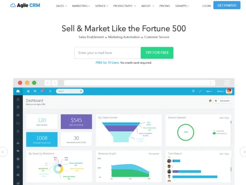 agile crm free version