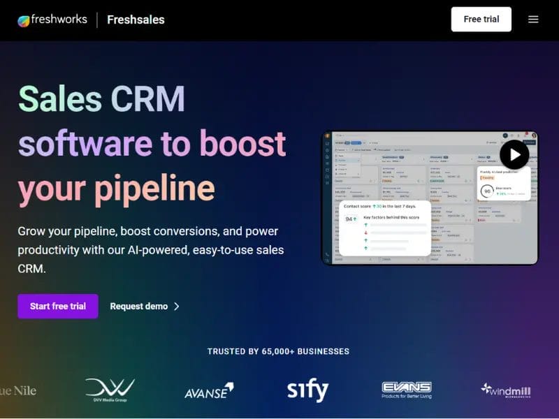 freshsales crm free version