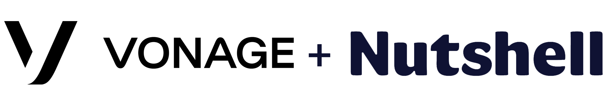 a logo for Vonage and Nutshell is shown on a white background