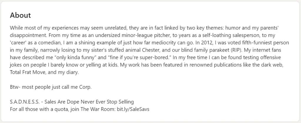 LinkedIn profile summary of Ross Pomerantz