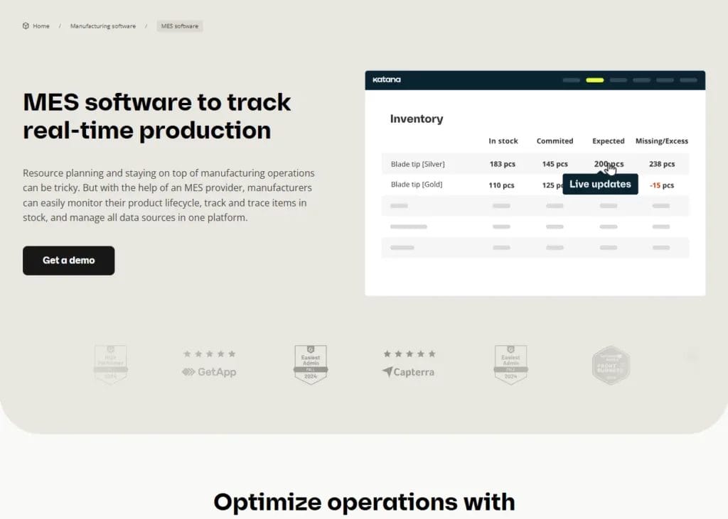 katana mes manufacturing operations software