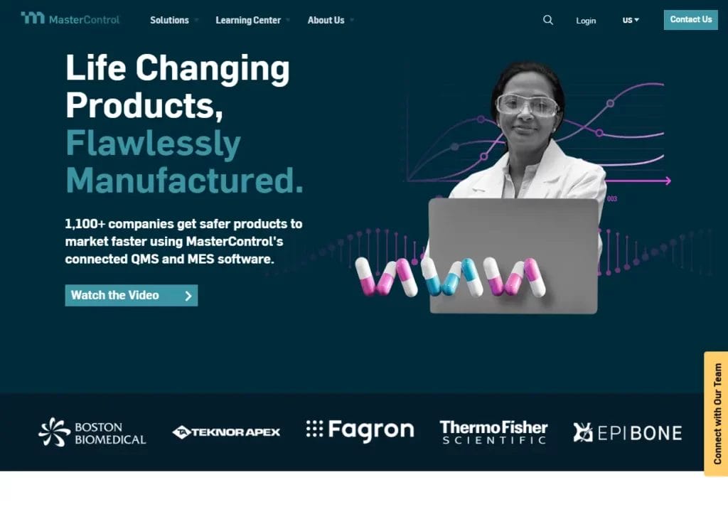 mastercontrol mes manufacturing operations software