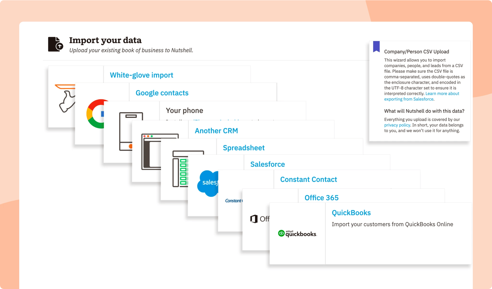 Nutshell CRM White Glove Data Import Services