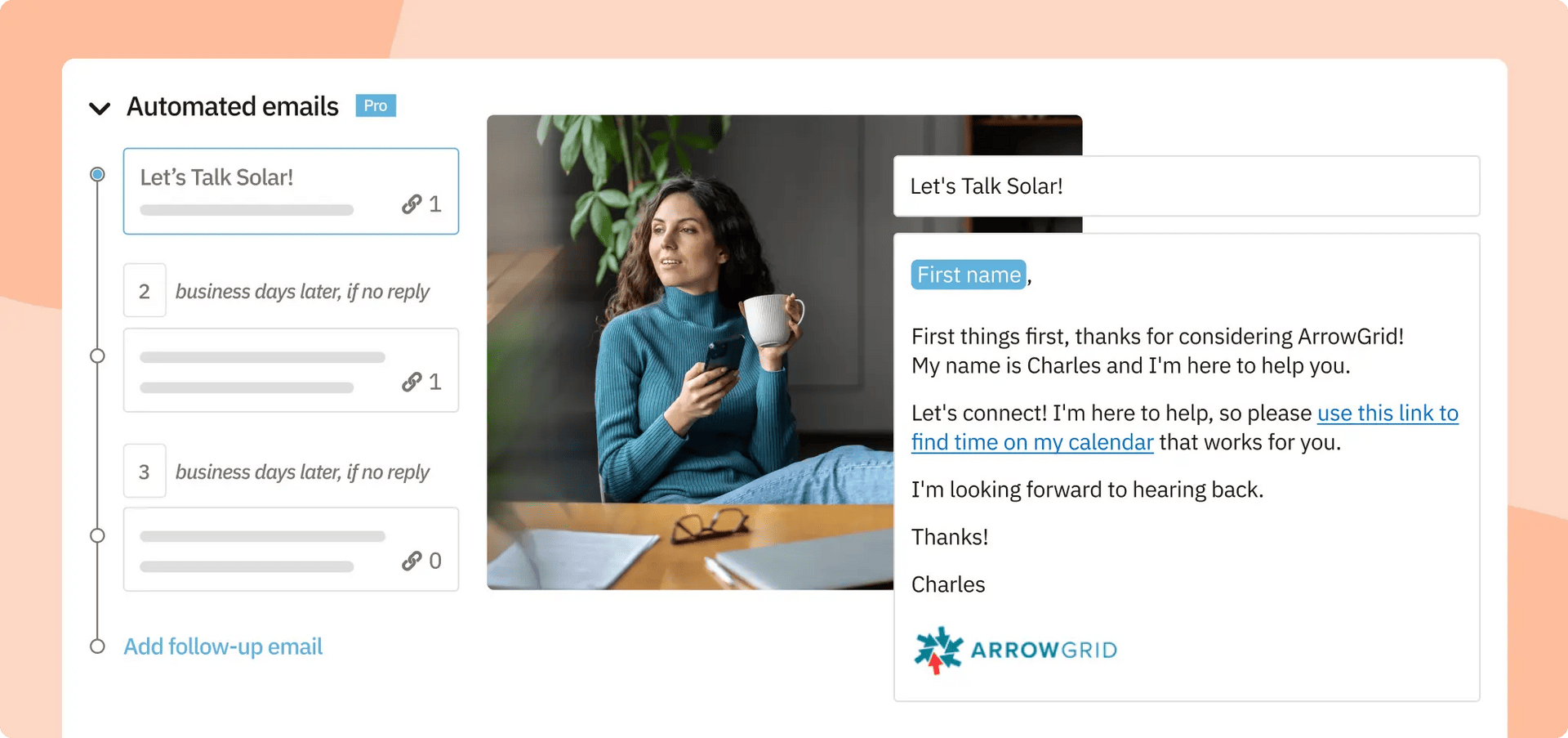 example of email results from a crm agency