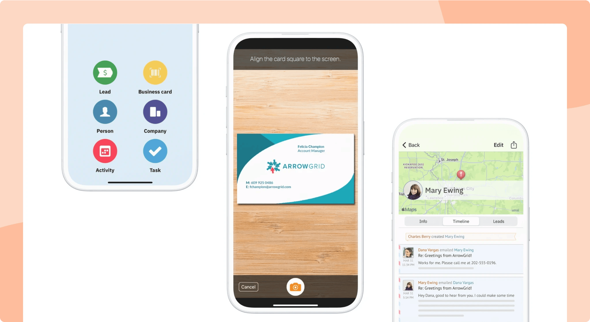 Automatically Create New Contacts With Business Card Scanner in Nutshell CRM