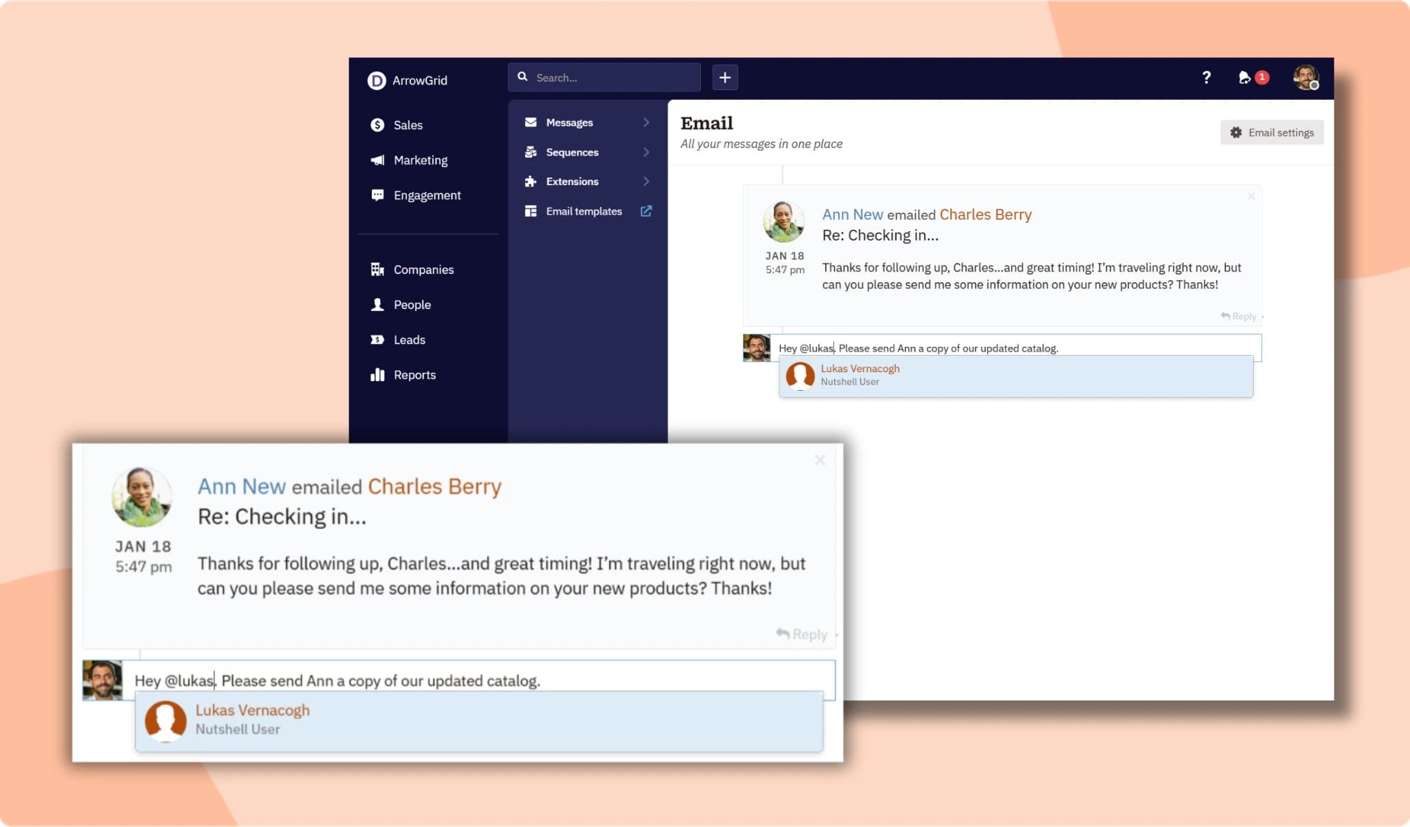 CRM Email Sharing and Collaboration
