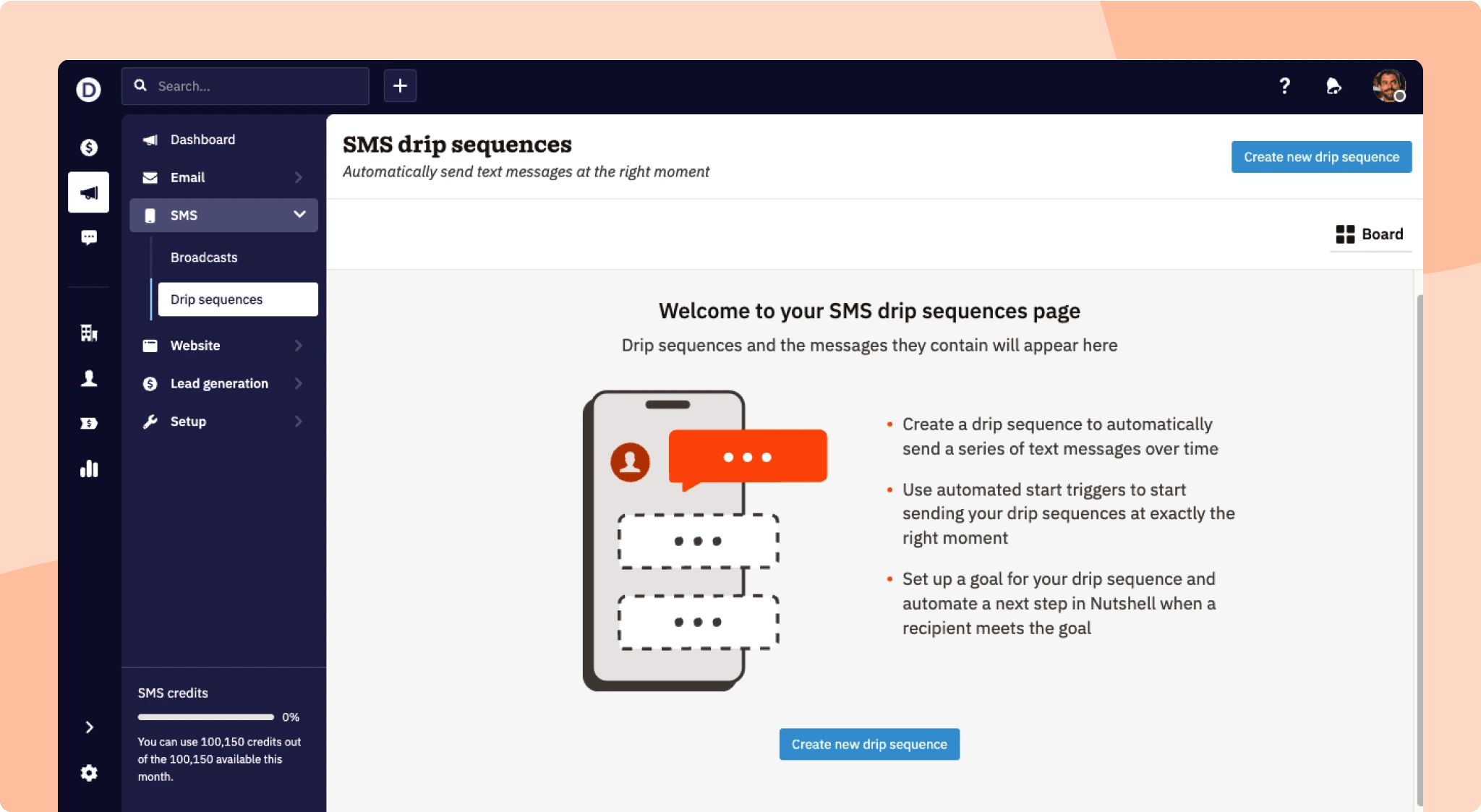 Nutshell SMS Marketing - Send Text Message Drip Campaigns