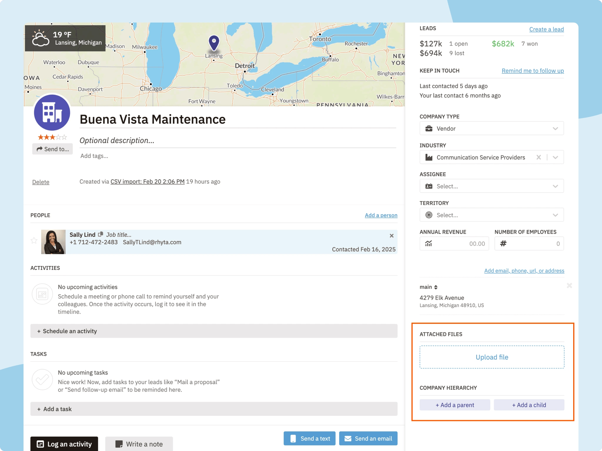 CRM Contact Management - Company Hierarchy