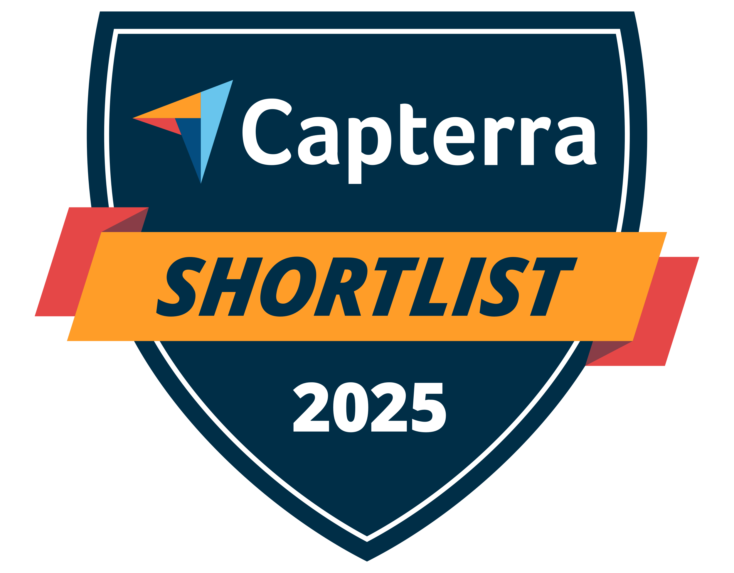 Capterra 2025 Shortlist badge
