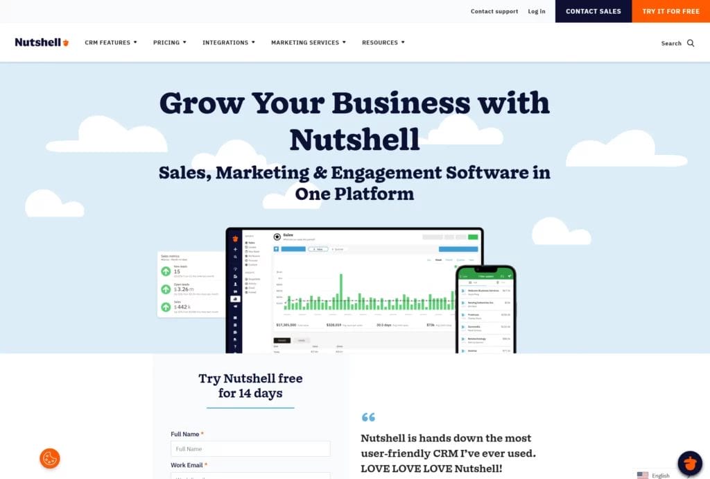 Nutshell CRM for agencies