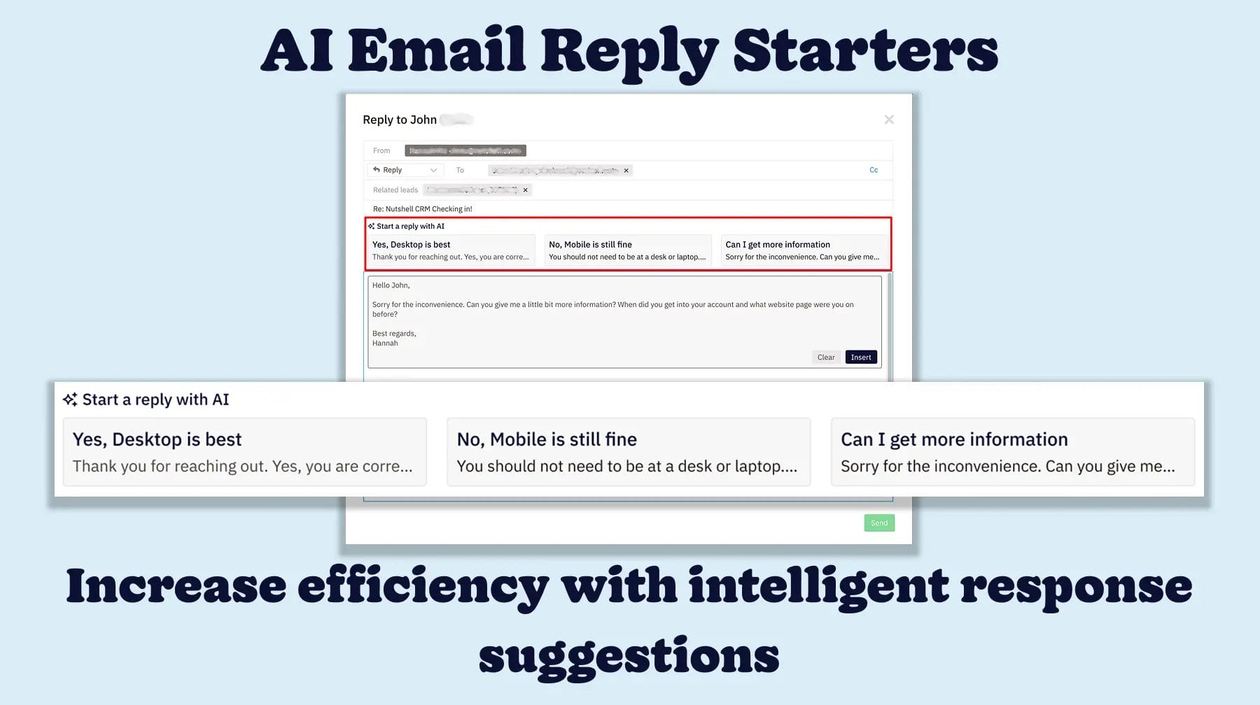 AI email reply starters blog post featured image