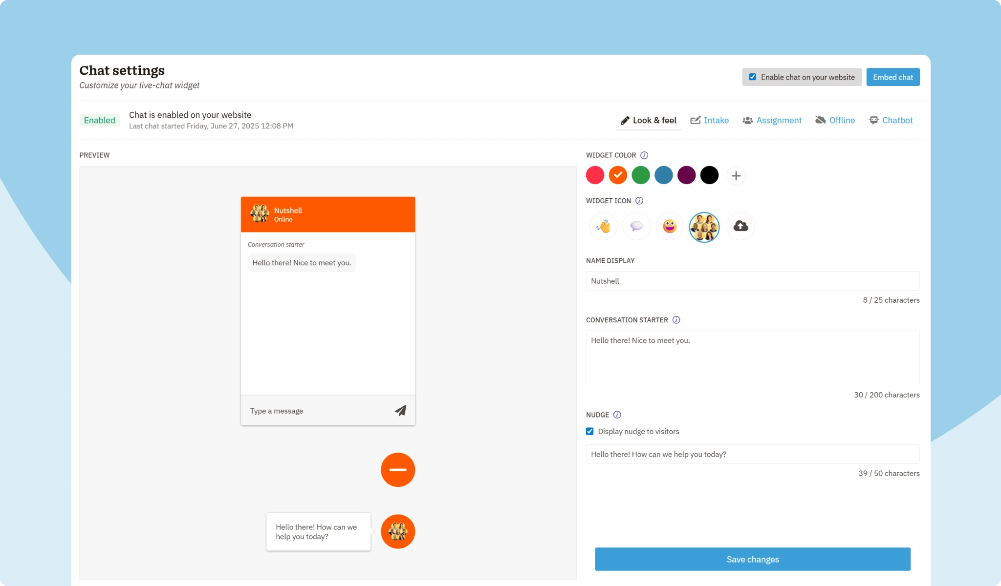 Customize the chat experience to your needs