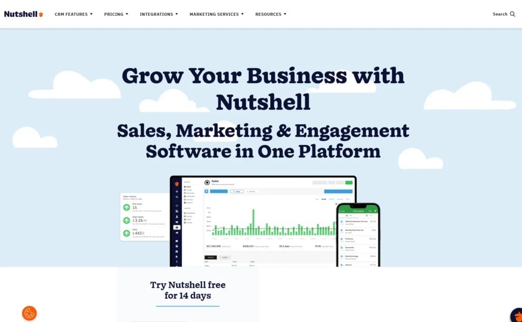 nutshell is a great crm option for shopify sites