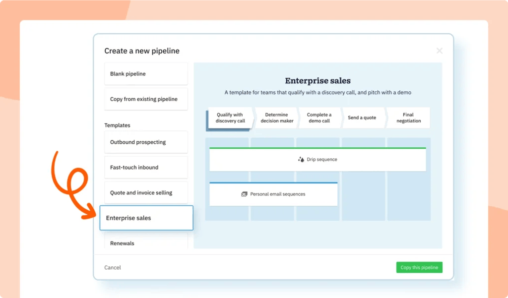 Pipeline starter packs for prebuilt pipelines that match your sales process - Nutshell CRM