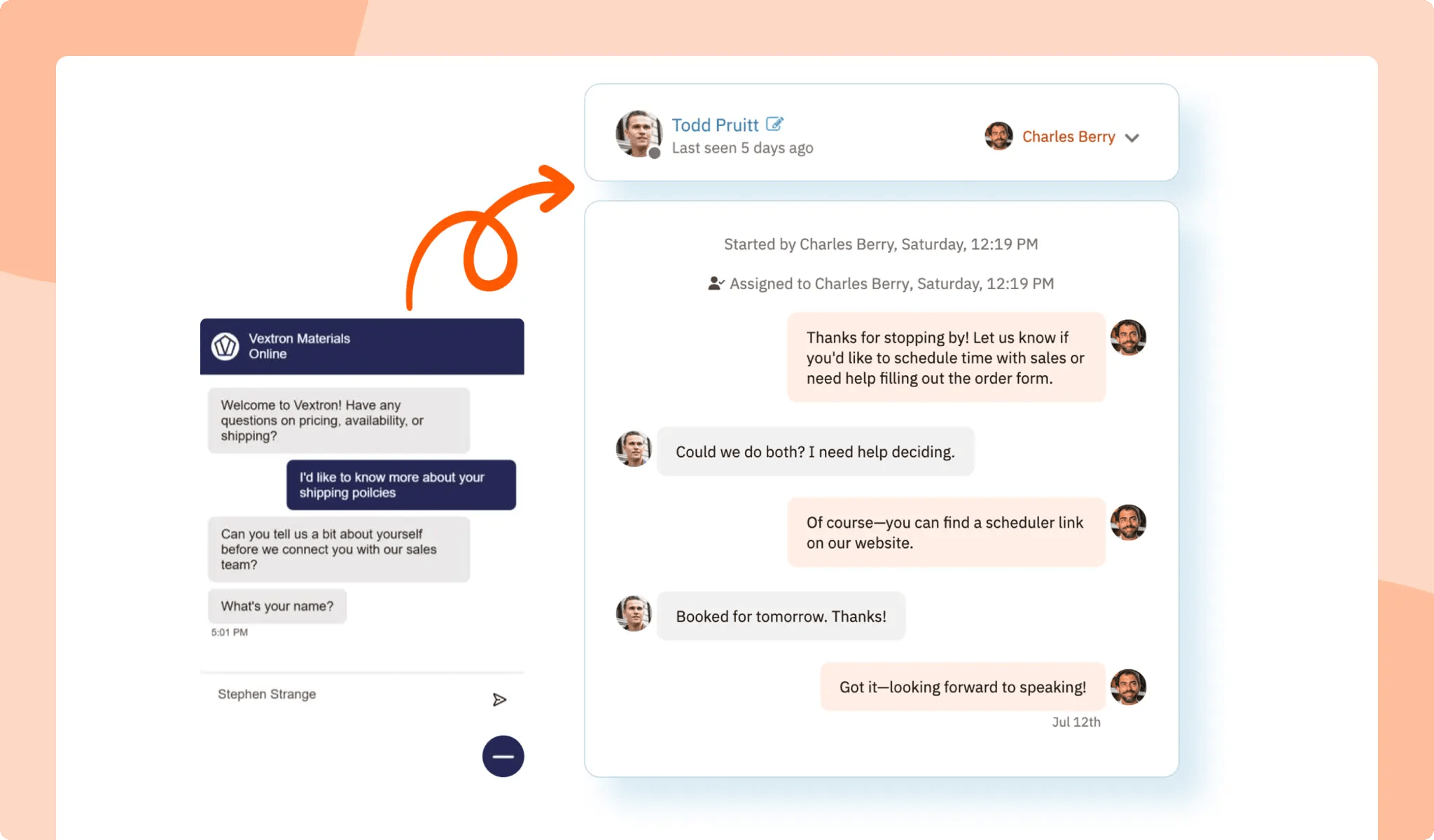 Assign AI chatbot chats to a human representative at the right time