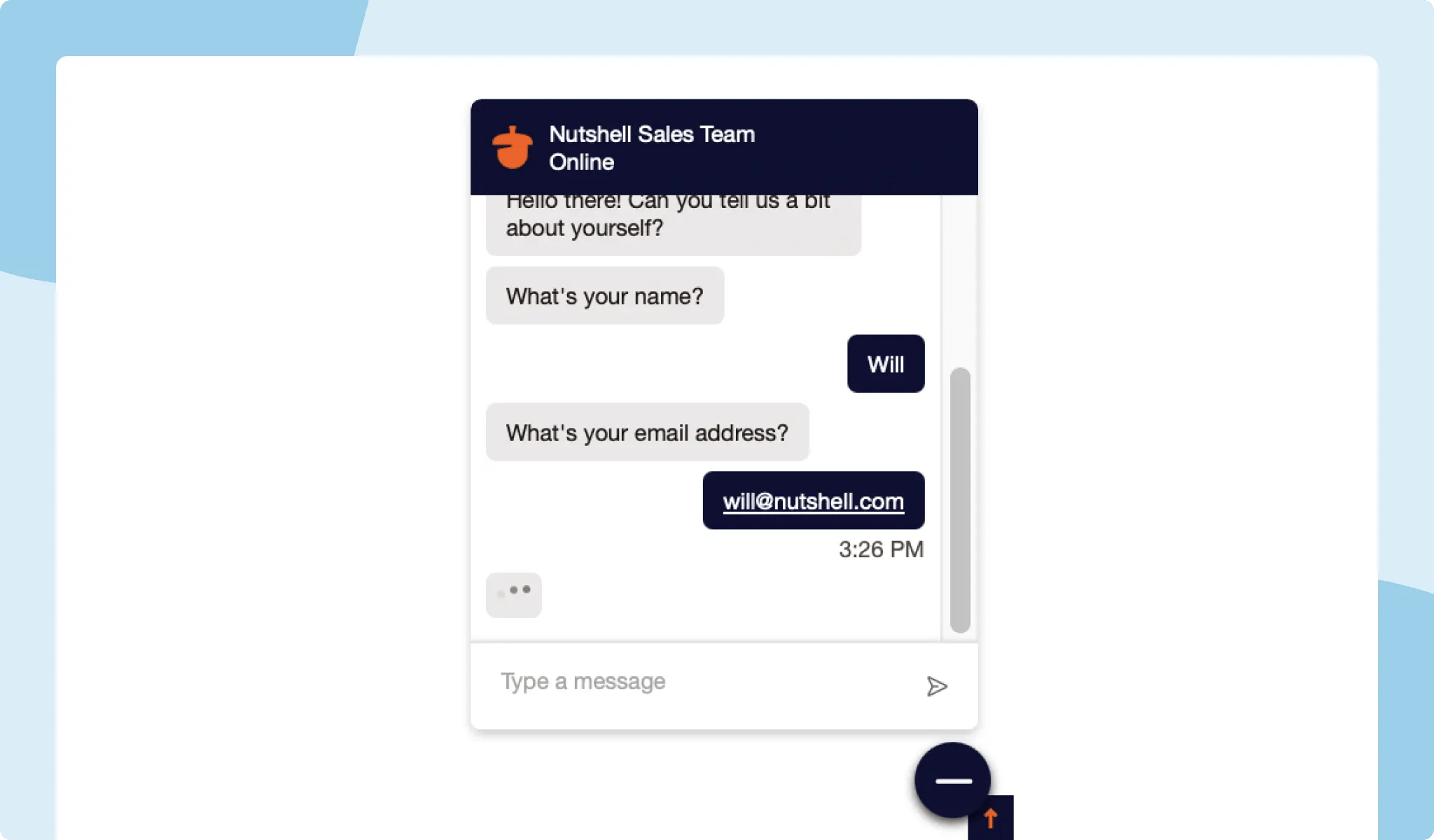 Capture leads in your CRM with your AI chatbot while your team is offline