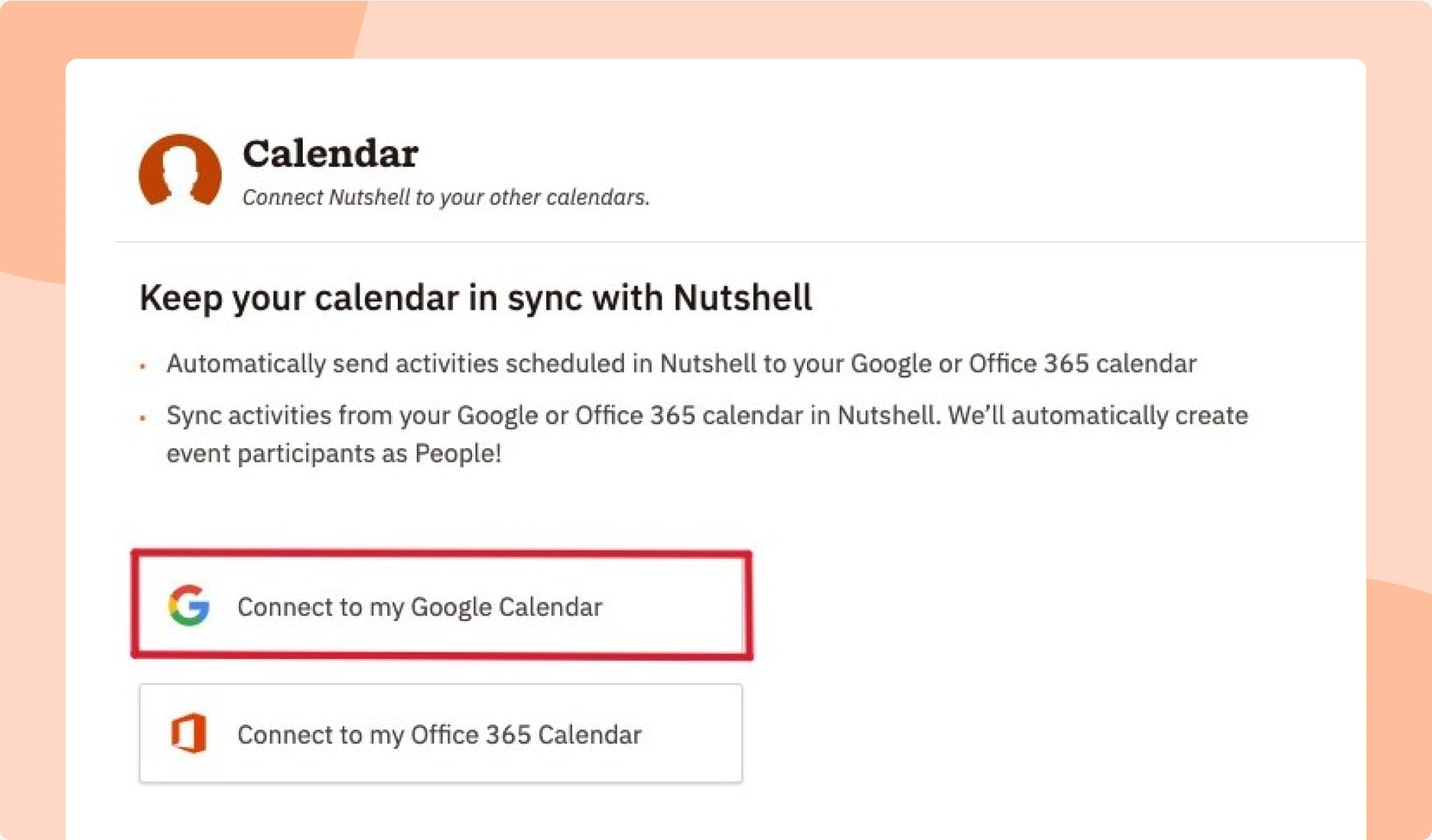 Nutshell CRM Google Contacts integration