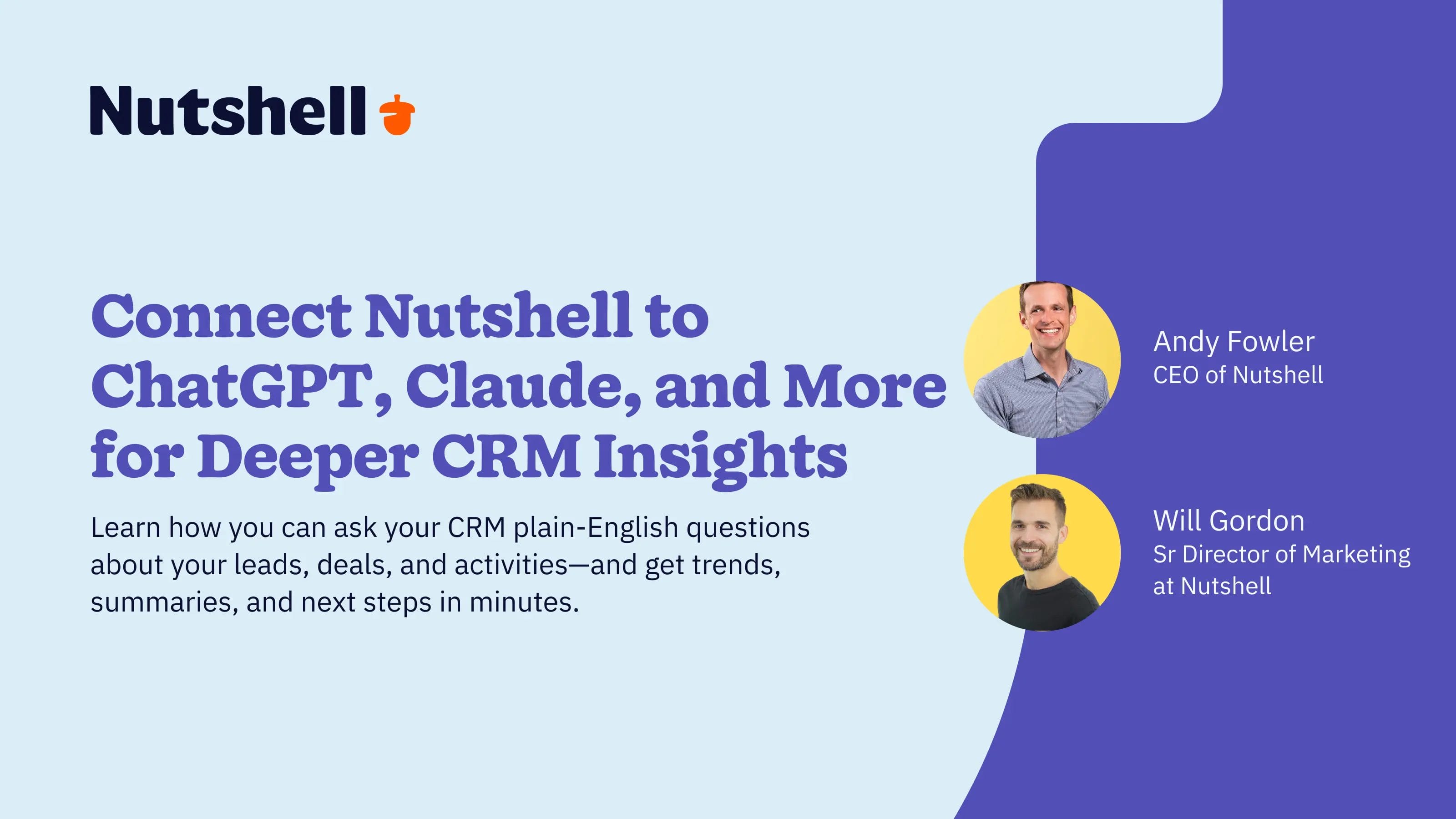 Connect Nutshell to ChatGPT, Claude, and More for Deeper CRM Insights Webinar