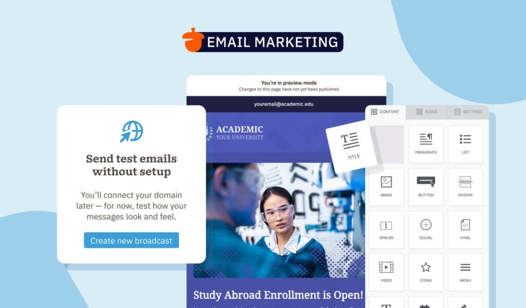 Composite image of testing Nutshell's email marketing campaigns