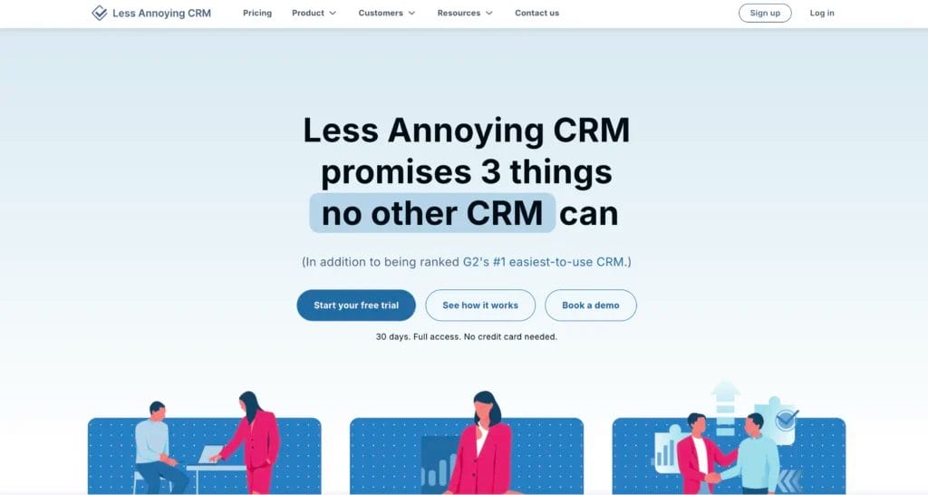 Less Annoying CRM homepage