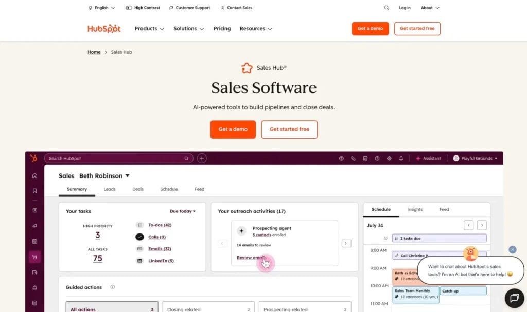 Hubspot CRM with invoicing