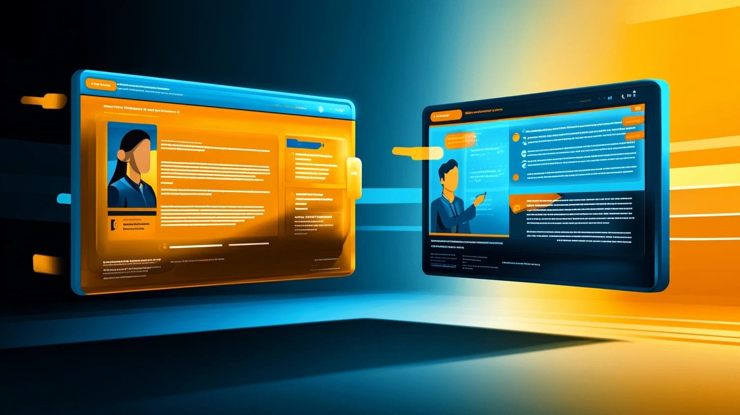 Conceptual illustration showing how live chat integration can help improve customer relationship management and communication